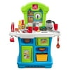 Step2 Little Cooks Blue and White Kitchen includes 26 Piece Plastic Toddler Kitchen Playset