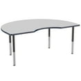 thumbnail image 1 of ECR4Kids 48in x 72in Kidney Everyday T-Mold Adjustable Activity Table Grey/Navy/Black - Super Leg, 1 of 7