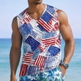 thumbnail image 2 of Vamuko 250 Anniversary Usa Shirts Man American Flag V Neck Usa Flag Tanks 1776 Graphic Novelty Tank Top Independence Day Striped Tshirts Red 2XL, 2 of 8