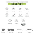 thumbnail image 7 of Vortex Optics Polarized UV Protection Men's Banshee Sunglasses Lens, Black/Amber/Gold, 7 of 7