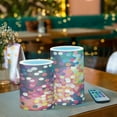 thumbnail image 3 of Yayeee Flameless Candles with Remote Flickering Battery Operated Multi Color Changing, Green Colorful Circles, 3 of 7