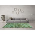 thumbnail image 3 of Ahgly Company Indoor Square Abstract Turquoise Blue Contemporary Area Rugs, 8' Square, 3 of 4