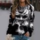 thumbnail image 2 of Blusa de manga larga con estampado de moda para mujer, suéter informal con cuello redondo, Tops, camisetas de chándal Fridja  bvmnju6698, 2 of 5