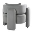 thumbnail image 5 of ALEAVIC Modern Velvet Accent Barrel Chair, Upholstered Armchair for Living Room, Gray, 5 of 5