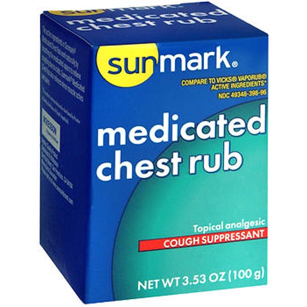 Sunmark Medicated Chest Rub, 3.53 Oz.