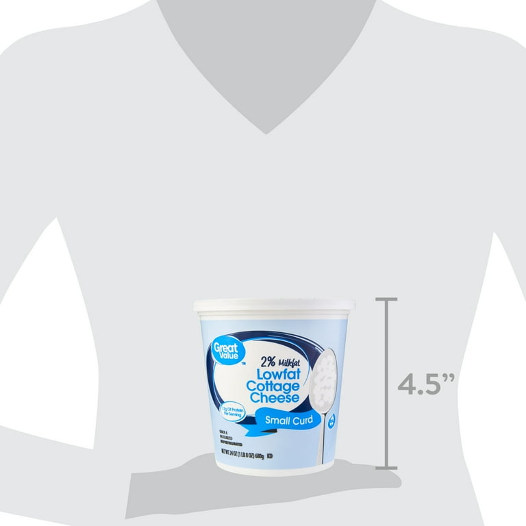 小物 niceness fats Great Value 1% Milkfat Small Curd Lowfat Cottage Cheese, 48