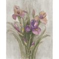 thumbnail image 3 of Hristova, Albena 20x24 Black Modern Framed Museum Art Print Titled - Purple Iris Garden on Grey, 3 of 5