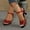 #102-Red, variant on Wowcloth Women's Sandal Slides - Fashionable Casual Round-Toe Buckle Design with Comfortable Heel for Summer and Fall Seasons Footwear