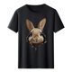 thumbnail image 4 of Tops de Cuello Alto para las Mujeres Amante Impreso Camiseta Cuello Redondo Manga Corta, Poliéster Spandex, 4 of 7