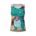 thumbnail image 4 of Lsque Cool Dino Playing Skateboard Printed Workout Tank Tops for Women, Athletic Sports Tank Tops, Compression Sleeveless Dry Fit Shirts,Sleeveless Yoga Shirt-Medium, 4 of 9