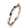 thumbnail image 2 of 0.12ct Marquise Black Diamond Moissanite 10K Rose GoldWedding Band, 2 of 4