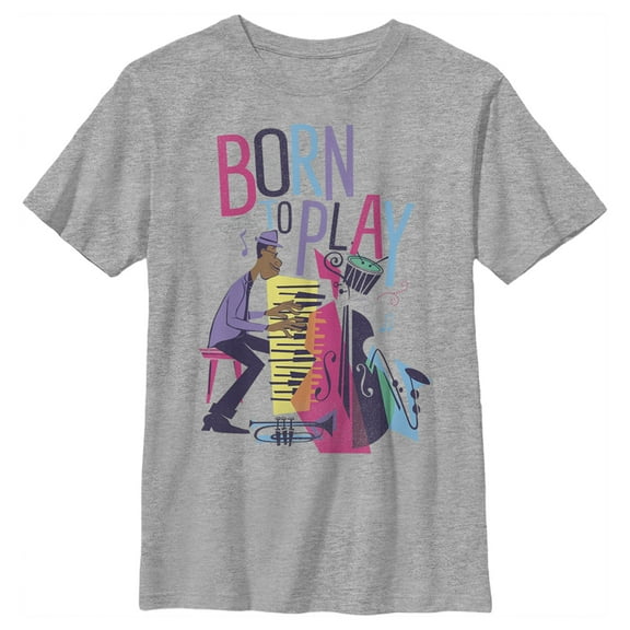 Boy's Soul Born to Play  Graphic Tee Athletic Heather Large