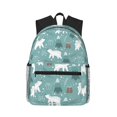 thumbnail image 1 of Disketp whiter Snow bear Print Mochila Ligera Clásica con Múltiples Bolsillos, Mochila Casual para Hombre y Mujer, Ideal para Escuela, Trabajo y Viajes, 1 of 6