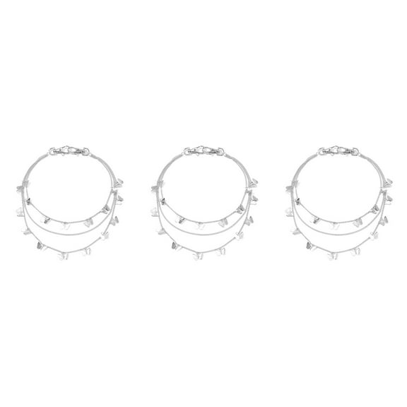 MLINS  3 PCS Waist Chain Statement Belts for Women Ladies Silver Chains