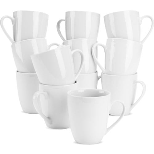 10 Strawberry Street Catering Pack 10 Oz. White Mugs, Set of 12 ...