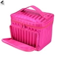 thumbnail image 4 of PULLIMORE Travel Makeup Bags Waterproof Cosmetic Organizer Case with Mirror Portable Toiletry Storage Bag for Makeup Brushes Make Up Toiletry Jewelry (Rose Red), 4 of 9