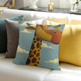 thumbnail image 3 of FCXZI Giraffe Birds Surrealism Throw Pillow Cover Linen Home Decor 20x20in, 3 of 5