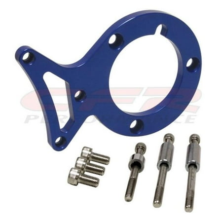 Mustang Chrome Power Steering - CFR HZ-4306-PBL 1979-93 Ford Mustang 5.0 Aluminum Power Steering Bracket Set - Blue