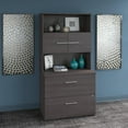 thumbnail image 7 of Office 500 Lateral File Cabinet with Hutch in Storm Gray - Engineered Wood, 7 of 7