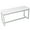 White with Silver Frame, variant on Lara Bench Grey - Modern Style Bench Featuring Comfortable Leatherette Seat & Elegant Silver Chrome Frame Legs (W39"xD12"xH18")