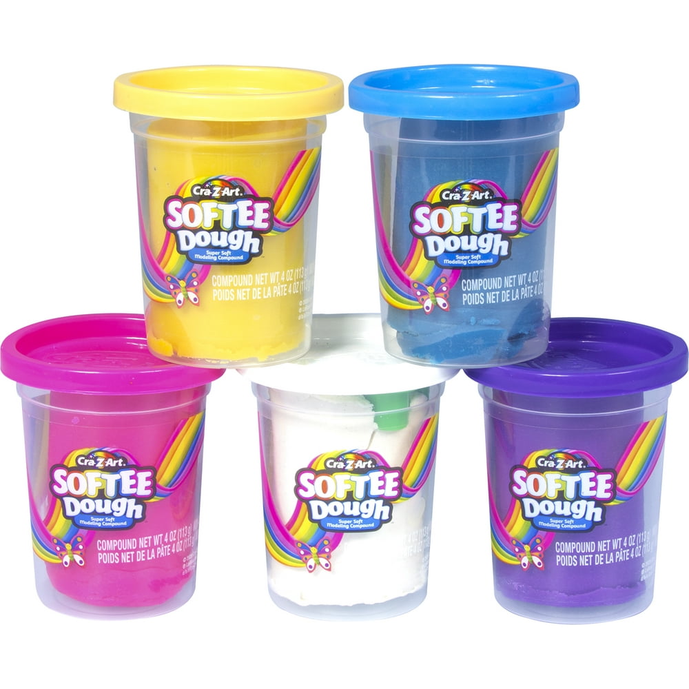 CraZArt Softee Dough 5 Pack of Bright Super Soft Softee Dough