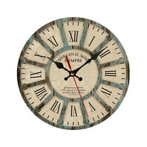 European Style Wooden Living Room Bedroom Decoration Round Wall Clock I 30X30