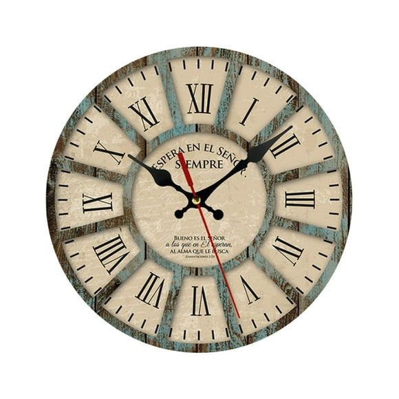 TIMIFIS Living Room Decor European Style Creative Wooden Living Room Bedroom Decoration Round Wall Clock Halloween Decorations - Fall Savings Clearance