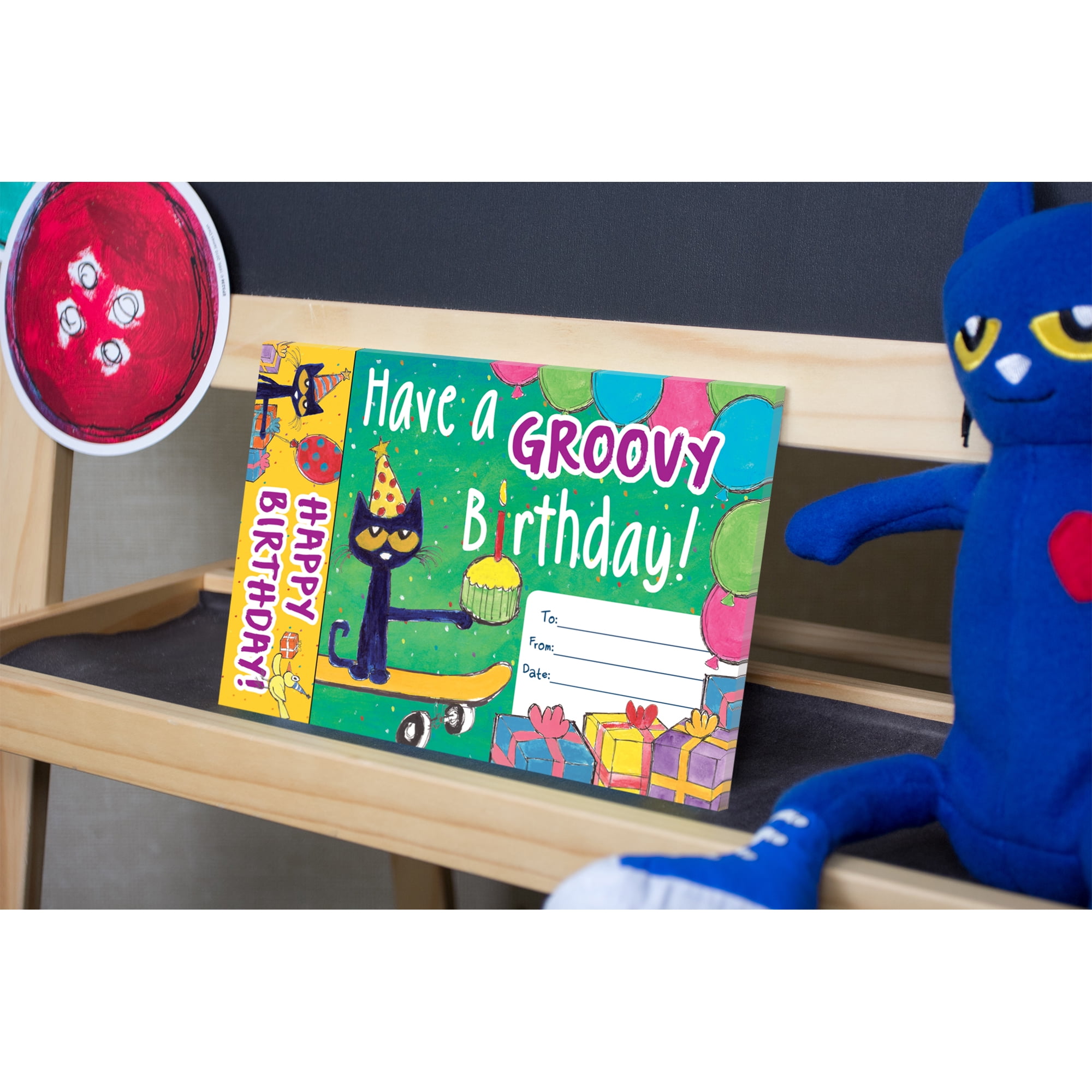 Edupress Pete the Cat Groovy Birthday Bookmark Awards, 30 Per Pack, 3 Packs