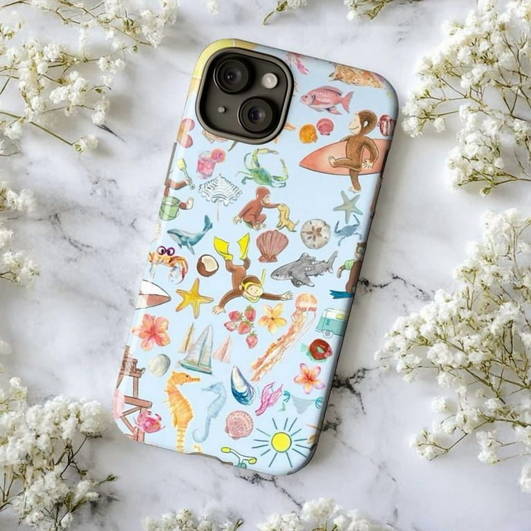 Curious Monkey Tropical Ocean Adventure Phone Case for iPhone 16 15 14 13 12 11 Pro Max Plus Summer Beach Cartoon Design, Shockproof Protective ... Curious Monkey Tropical Ocean Adventure Phone Case for iPhone 16 15 14 13 12 11 Pro Max Plus Summer Beach Cartoon Design, Shockproof Protective ...