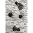 thumbnail image 3 of Kingston Brass KBX8145ZX Millennium Two-Handle Tub and Shower Faucet, Oil Rubbed Bronze, 3 of 5