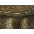 thumbnail image 4 of Hand-crafted Gold Metal Accent Table for Living & Bedroom This 22" high table with bell-shaped base & hammered texture adds style. Space-saving & durable. No assembly needed. 20 in. x 20 in. x 22 in., 4 of 9