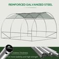 thumbnail image 4 of Large Mini Walk-In Greenhouse with Roll-Up Mesh Windows in Green Color, 4 of 9