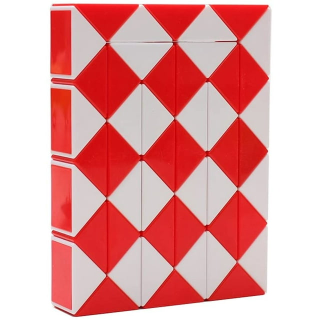 Magic Snake Twist Puzzle 48 Wedges Magic Ruler Twisty Toy Collection (Red)