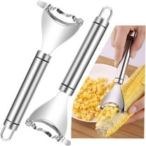 Bxaolu Corn Peeler Stainless Steel Corn Cob Stripper Tool Corn Thresher from The Cob, Removes Corn Kernels From Corn Cobs In Seconds, Kitchen Gadgets, 2Pack