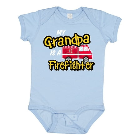 

Inktastic My Grandpa is a Firefighter with Fire Truck Gift Baby Boy or Baby Girl Bodysuit