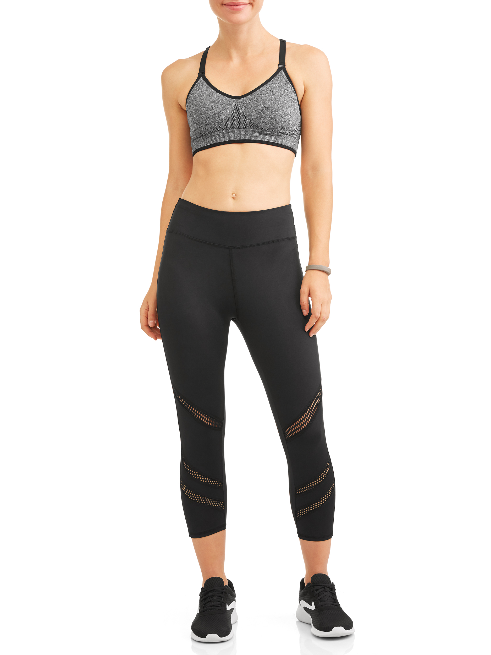 Women's Active Performance Mesh Panel Capri - image 2 of 4