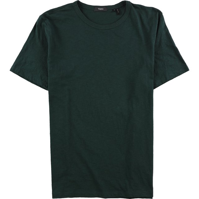 Camiseta básica sólida Theory para hombre verde extragrande