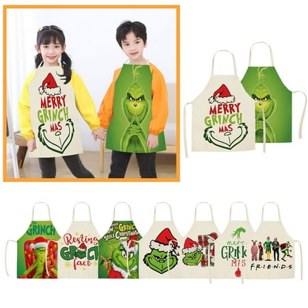 

Corashan Grinch Christmas Decoration Christmas Apron Cotton and Linen Merry Xmas Apron Christmas Aprons For Christmas Party Aldult Best Christmas Gifts