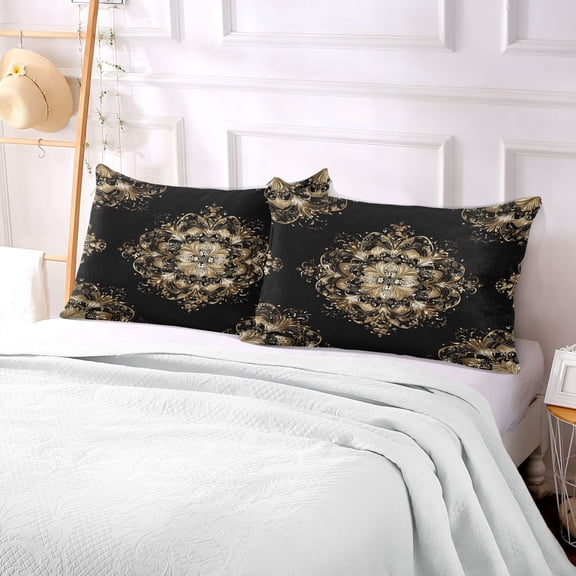 Pillow Case Plush Pillow Design Gold Blossom Pattern Case standard size/King size/Queen size Bed Pillow Pillowcases
