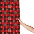 thumbnail image 3 of Shower Curtain, Snowflakes On A Buffalo Plaid Waterproof Fabric Plastic Shower Curtain, Drying Fast Bathroom Curtain with 9 Buttonholes, Ruffle Shower Curtain 60x72in, 3 of 8