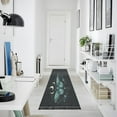 thumbnail image 3 of WOBOGO Green Moth Bedside Long Rug Delicate and Soft Modern Indoor Area Decor Non Slip Carpet for Bed Room Corridor Entrance Balcony, 3 of 8