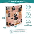thumbnail image 5 of Orange Halloween Motif 3 Ring Hardcover Binders 1.5in Round Rings for Letter-Size Folder Paper Organizer Pockets for Office Student Recipe, 5 of 9
