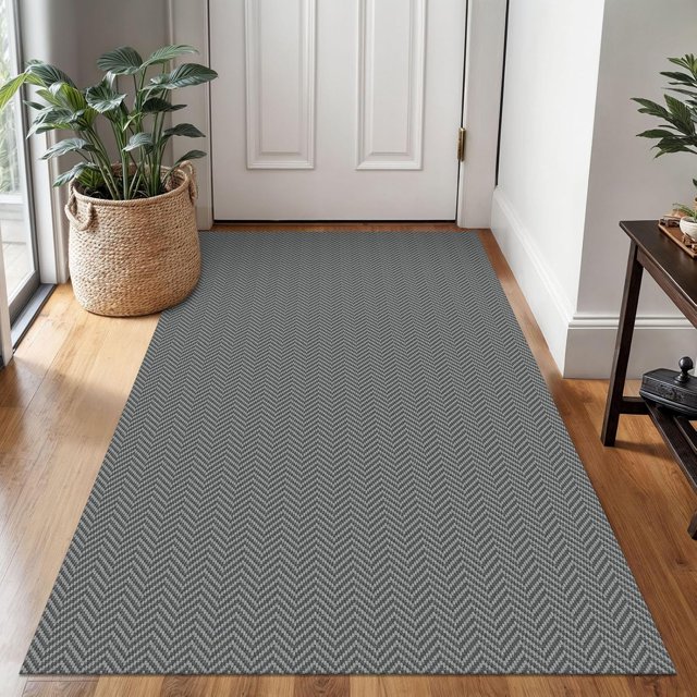 Braided Area Rug x Ft Washable Rugs for Entryway Throw Rugs Rubber Backed Boho Door Mat Indoor Entrance Cotton Kitchen Rugs Woven Front Door Rug for Foyer Living Room Tan/