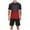 A-Red812, variant on Men's Gradient High-Performance Athletic Set Short-Sleeve Workout Training Activewear