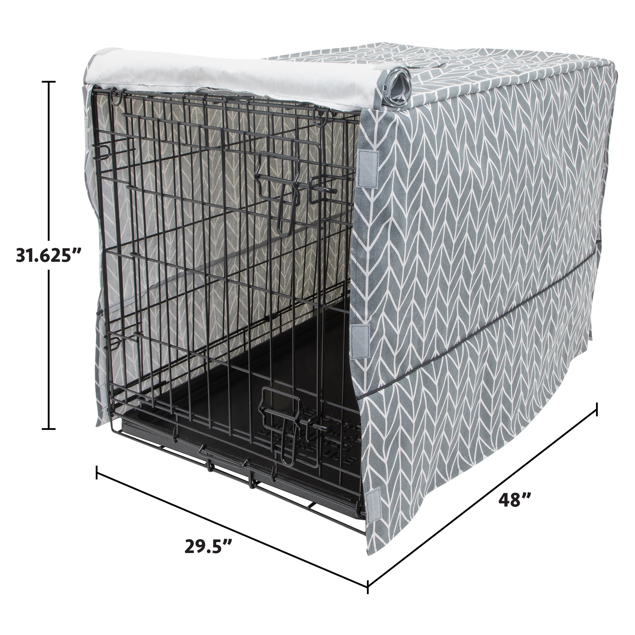 Vibrant Life 48" Gray Crate Cover