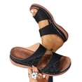 thumbnail image 5 of Women's Sandals Open Toe Wedge Slide Sandals,Comfort Glitter Orthopedic Slip On Slippers, Casual Summer Beach Arch Support Sandals for Women, 5 of 10