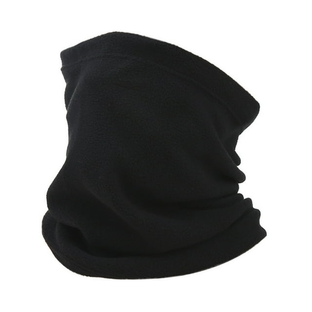 Outdoor Neck Gaiter, Winter Fleece, Solid Color, Warm Scarf, Ski Face Protectioned, Cycling Windproof And Warm Mask, Black