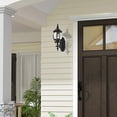 thumbnail image 2 of Livex Lighting 7506-14 Frontenac Traditional 1-Light Outdoor Wall Lantern with Clear Beveled Glass Shades, 8" x 4.75" x 8", Black, 2 of 7