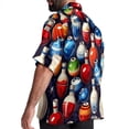 thumbnail image 3 of Bowling Men's Short Sleeve Shirts, Casual, Printed, Button Down, Beach Shirt - Spread Collar Tops for Summer Beach Fun, 3 of 6