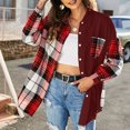 thumbnail image 5 of Vedolay Women's Plus Size Oversized Button Down Shirt Fall Outfits Streetwear Trendy Coat ,XL, 5 of 5